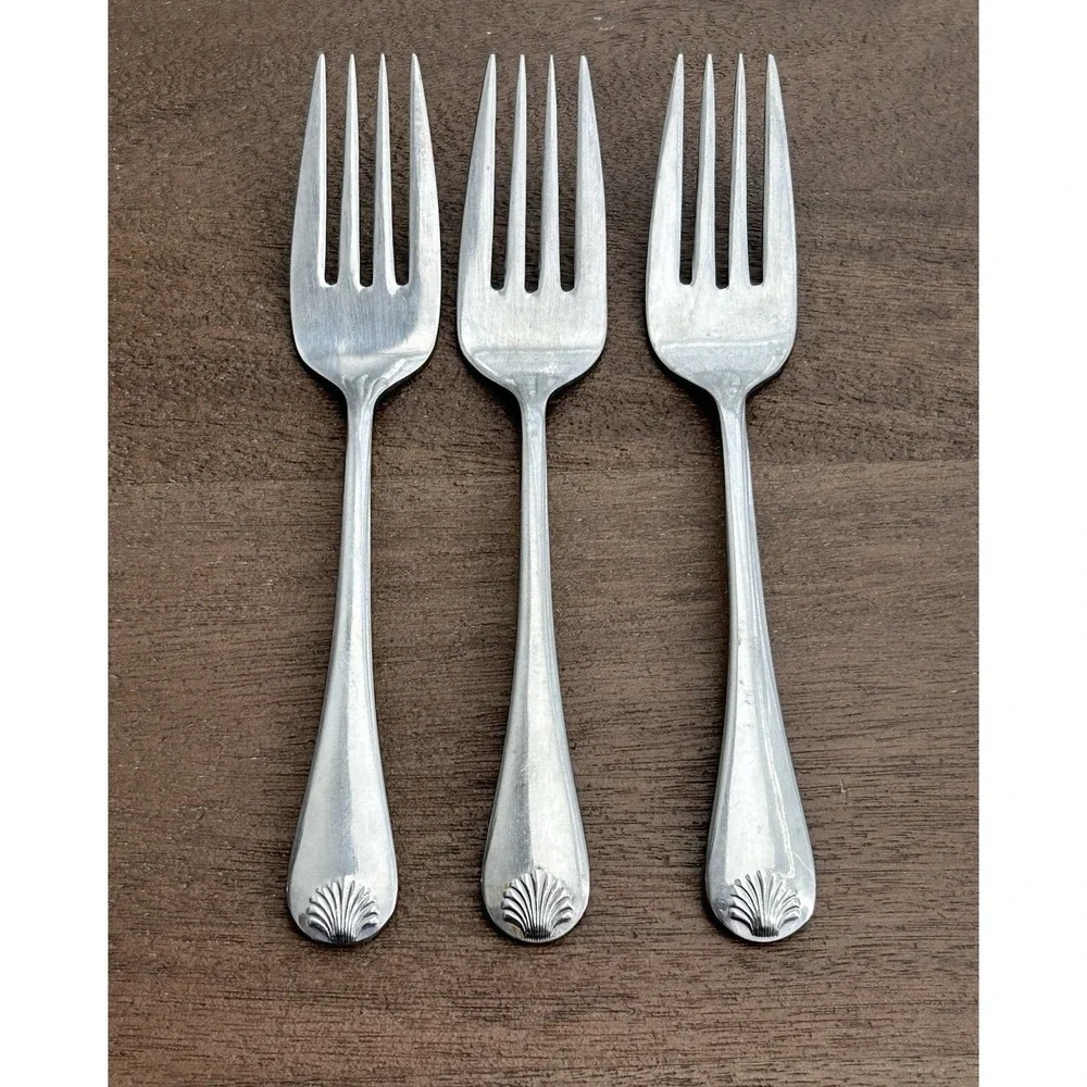 Reed & Barton Seychilles Seashell Salad Forks Set of‎ 3